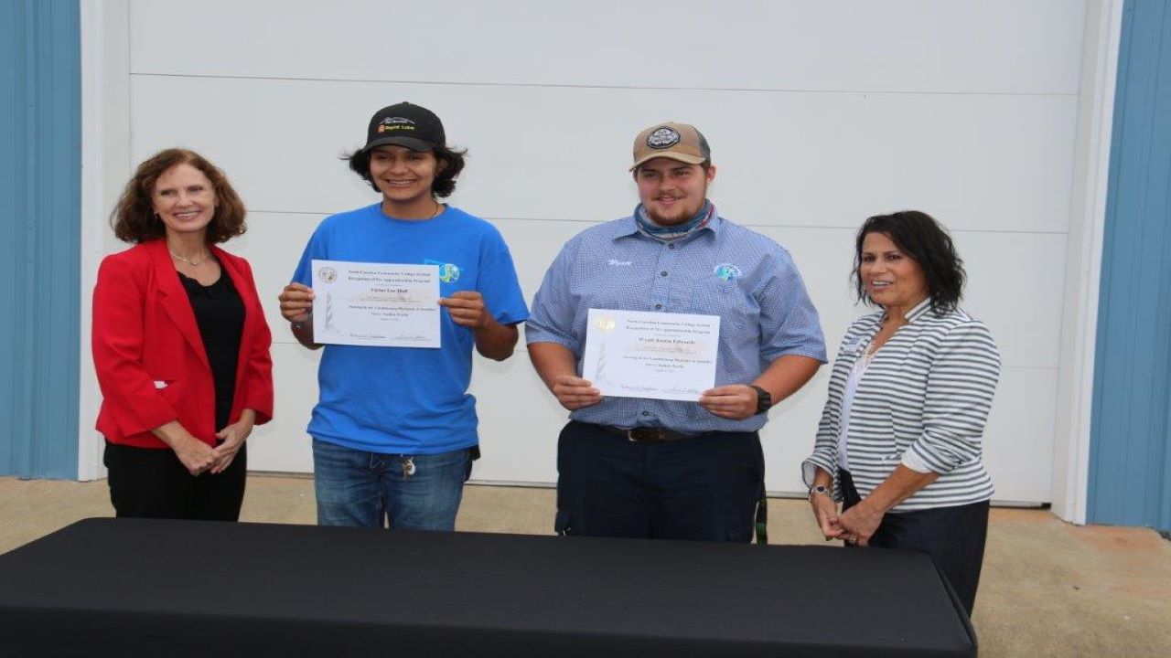 In photo (L to R): Kathryn Castelloes, Victor Hall, Wyatt Edwards and Wanda Ramos McPherson