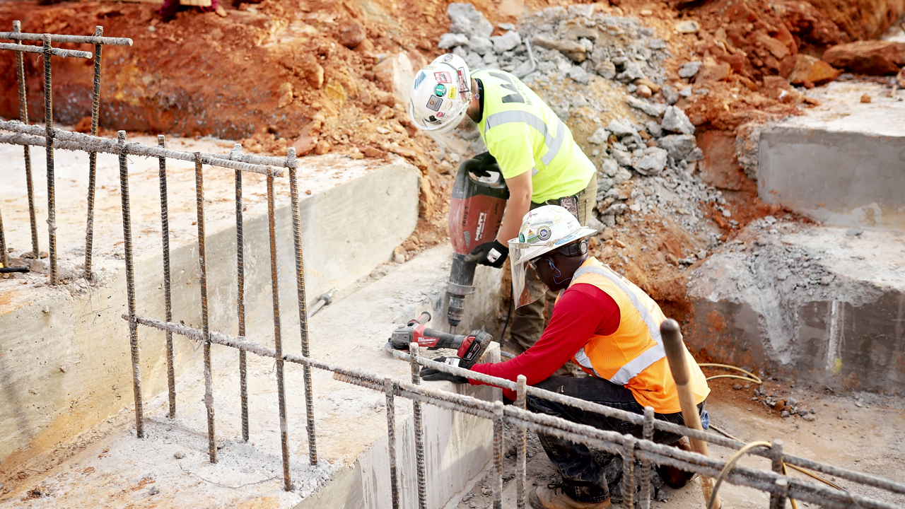 Wayne Brothers employees on worksite