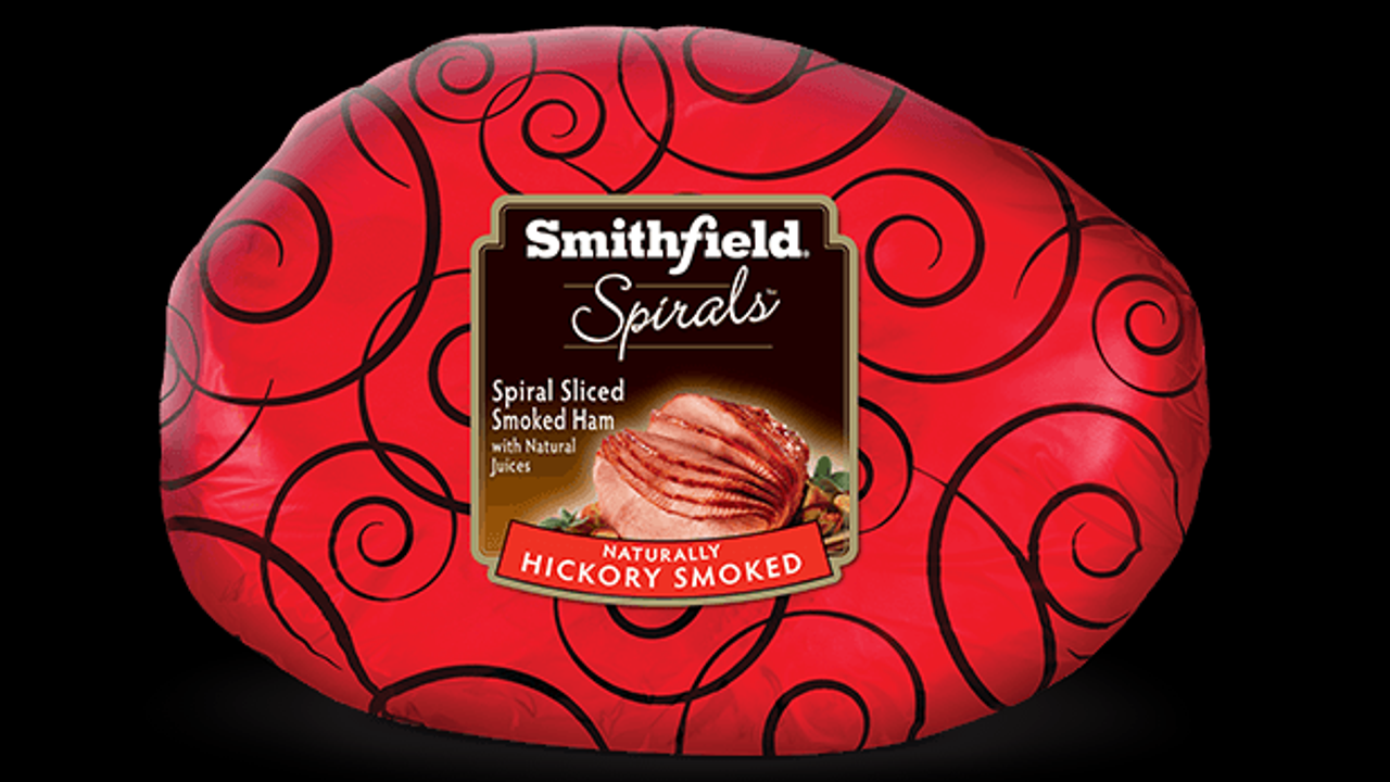 Spiral sliced smoked ham