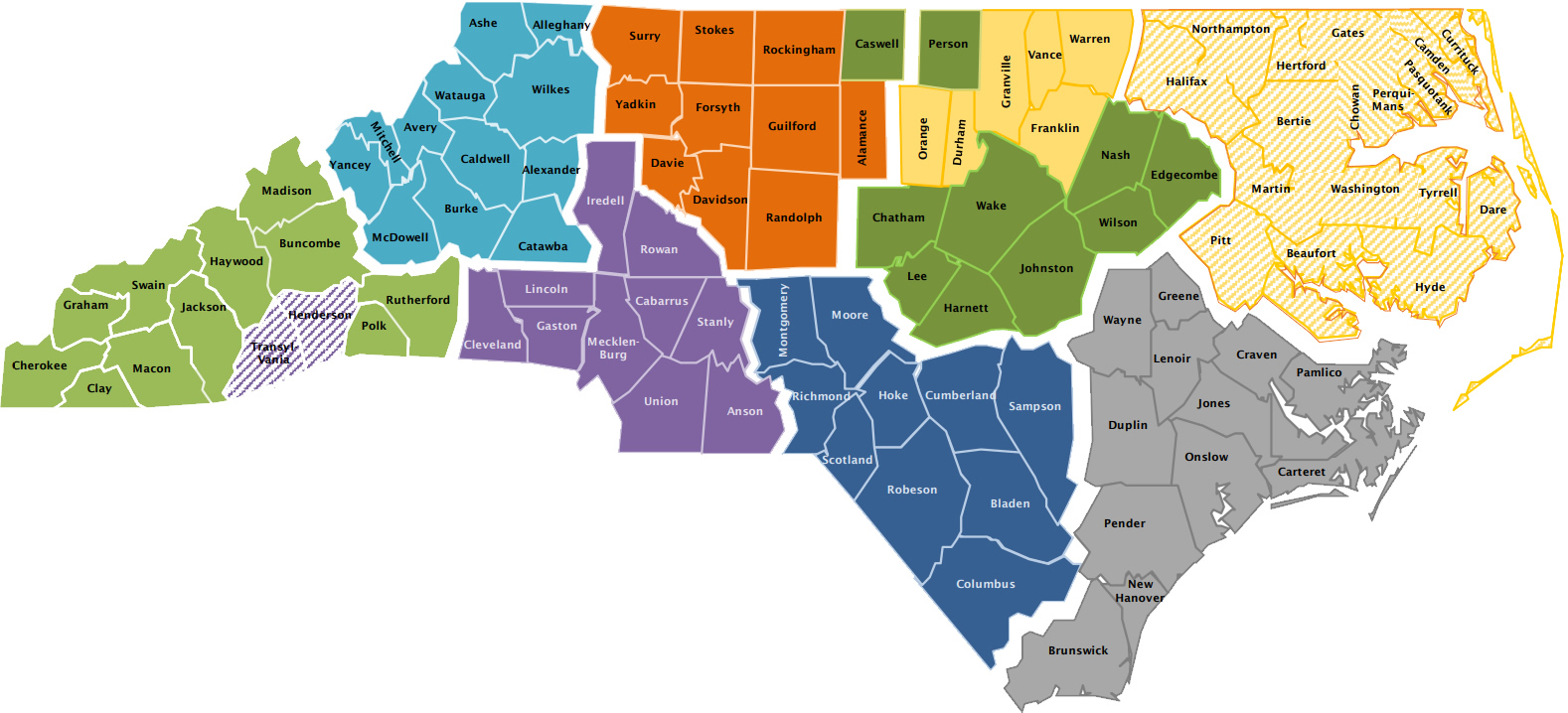North Carolina Economic Regions